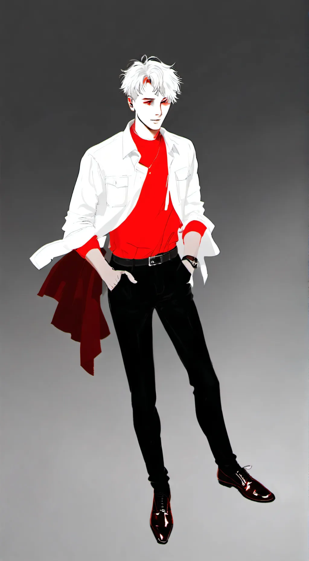 ai character: red background