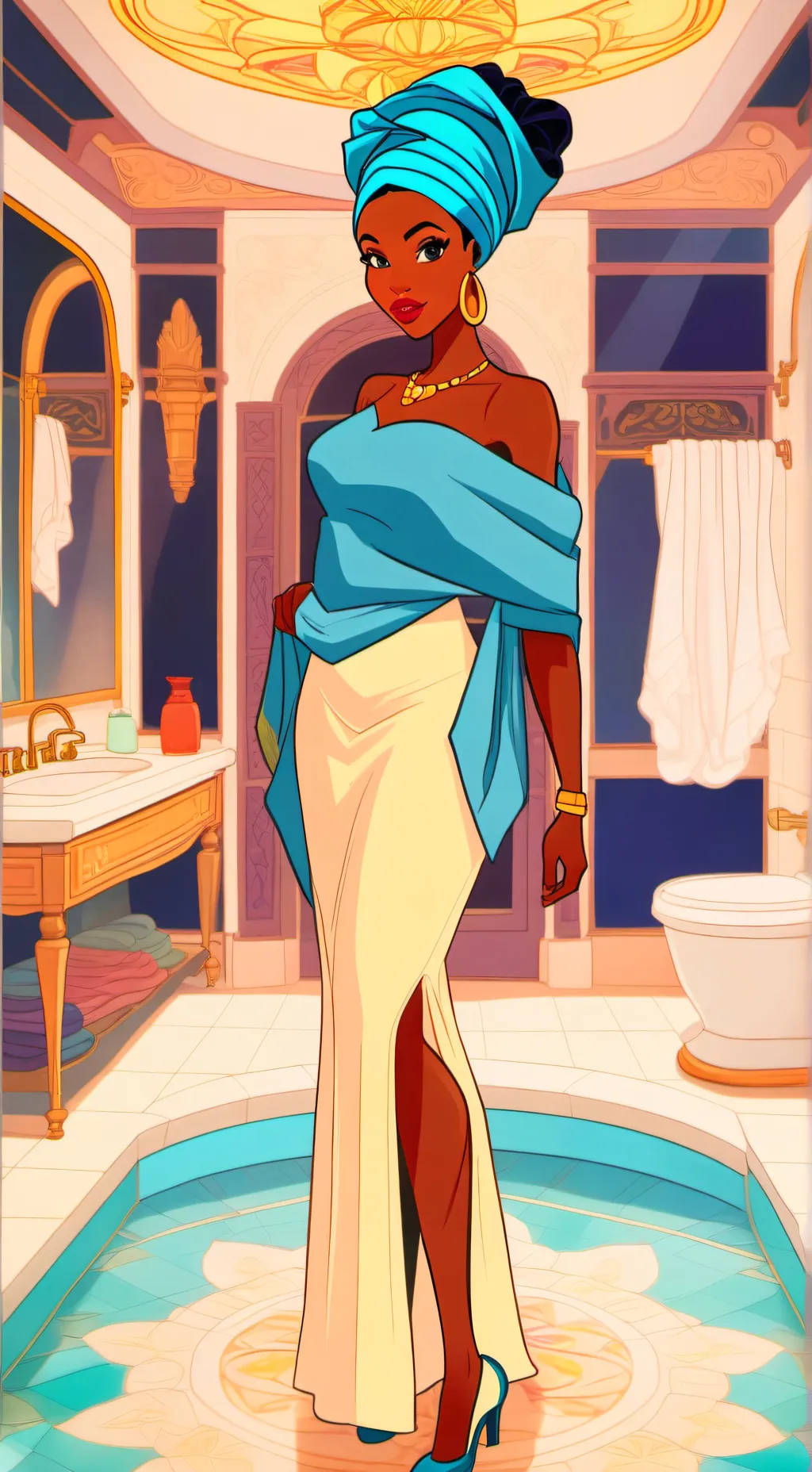 ai character: tia sweet  background