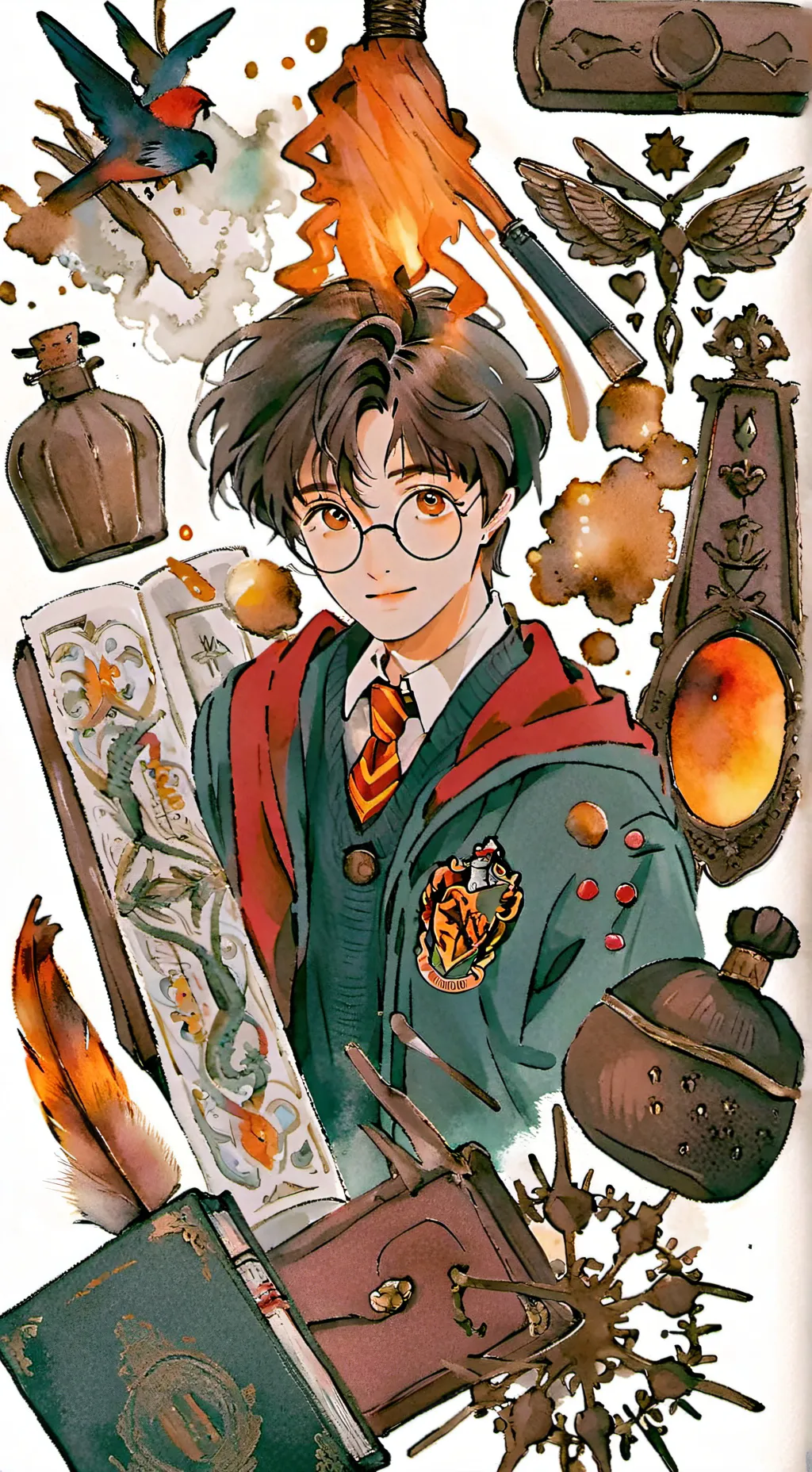 ai character: harry potter  background