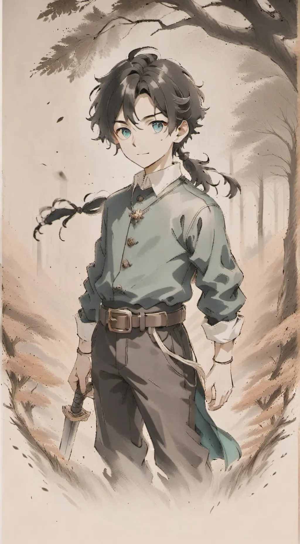 ai character: Tokito Muichiro  background