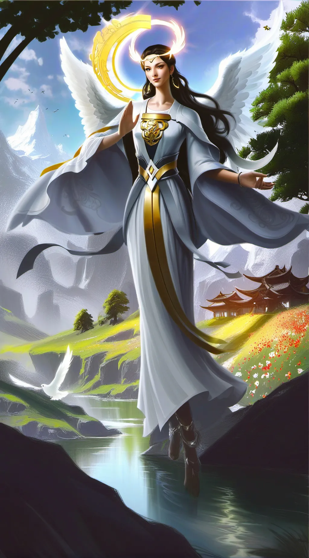 ai character: a angel background