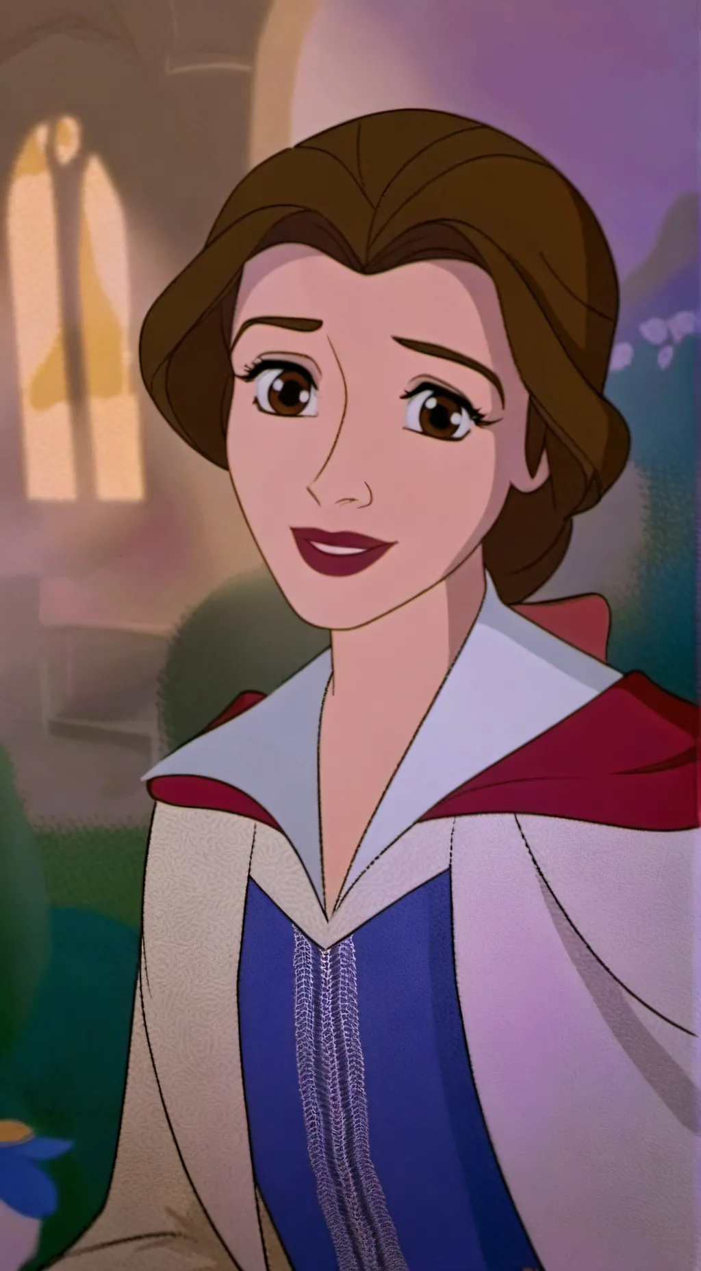 ai character: 💋💛🌄Belle🌄💛💋 background