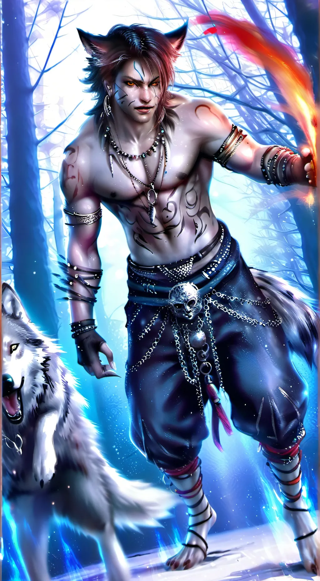 ai character: Nanaki (Red XIII ) background