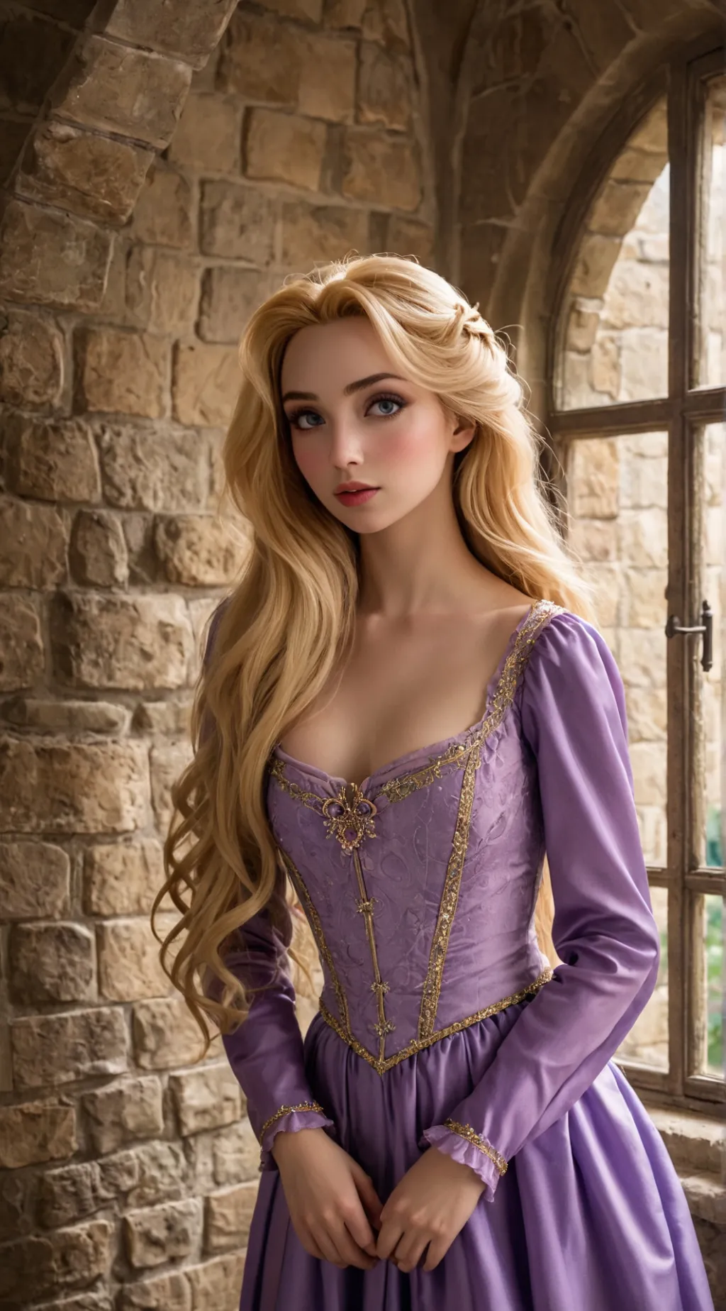 ai character: Rapunzel background