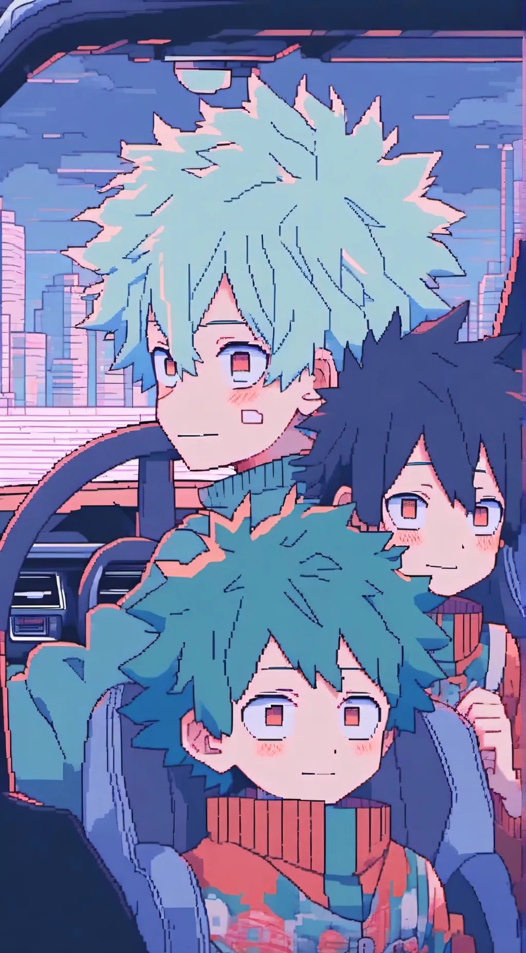 ai character: mha road trip bad background