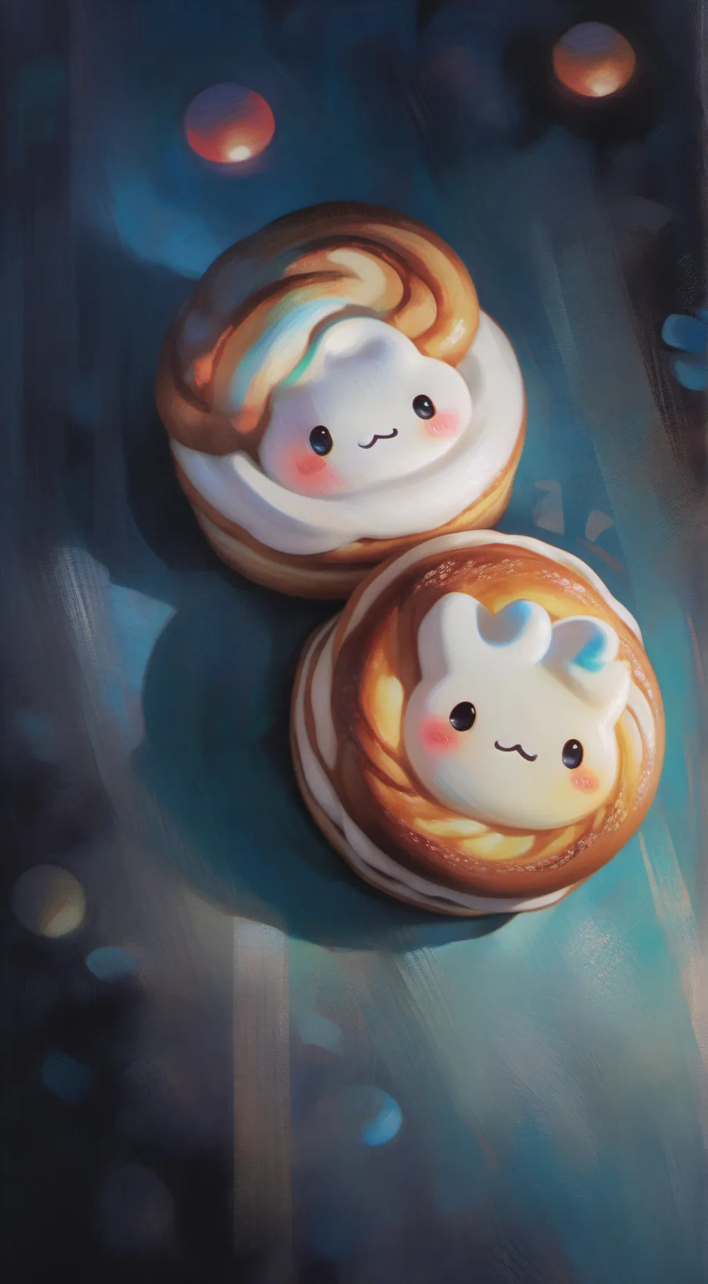 ai character: cinnamonroll  background
