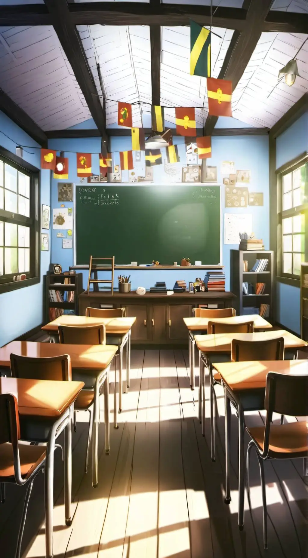 ai character: Mega Academy background