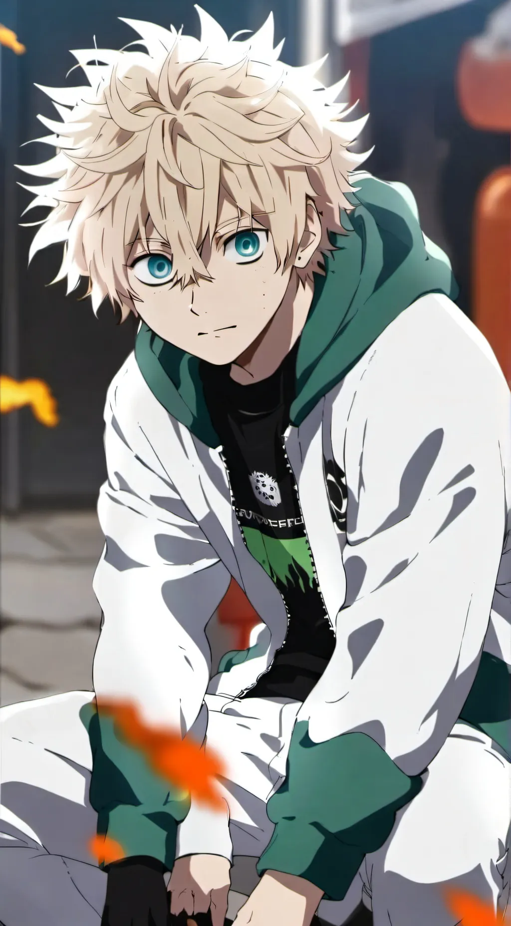 ai character: 💢💛bakugo💛💢 background