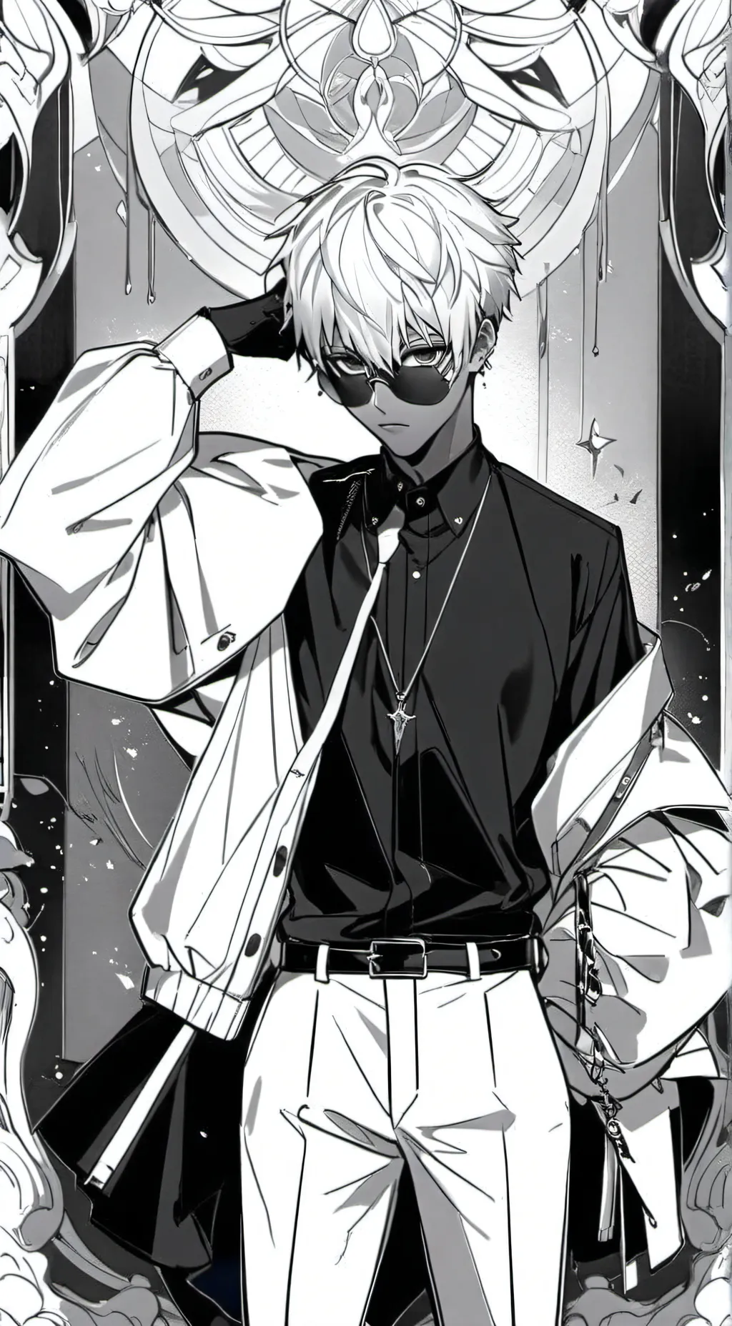 ai character: saturo Gojo background