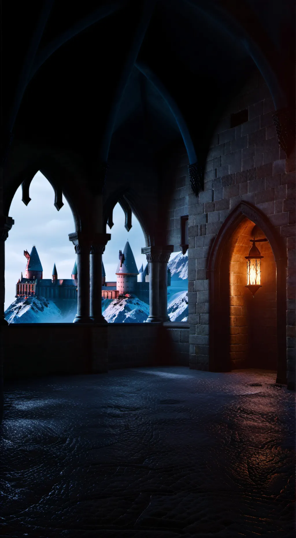 ai character: Hogwarts! background