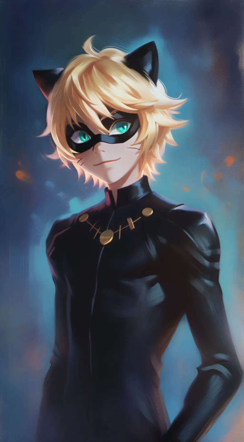 ai character: Cat noir (Adrien) background