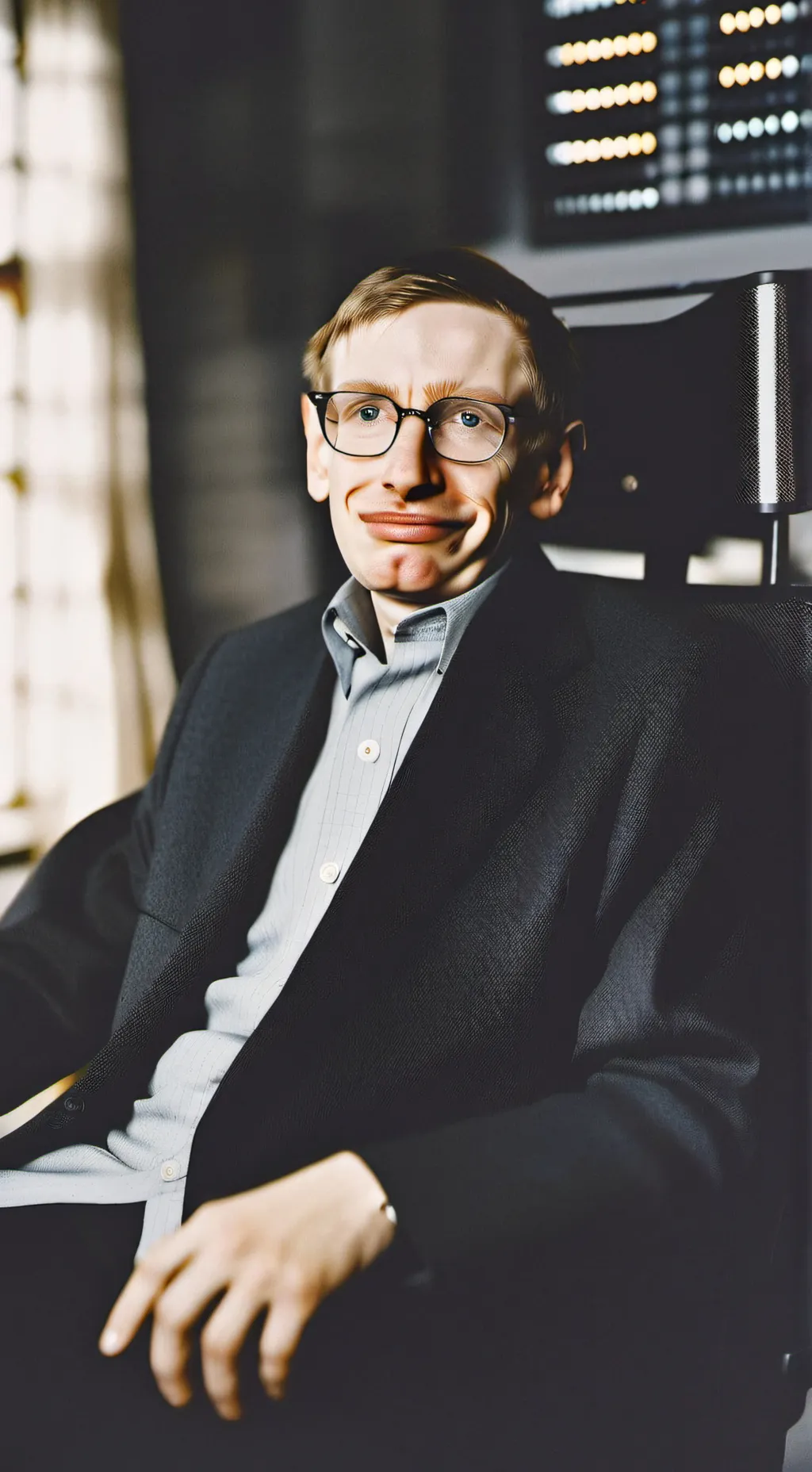 ai character: Stephen Hawking background