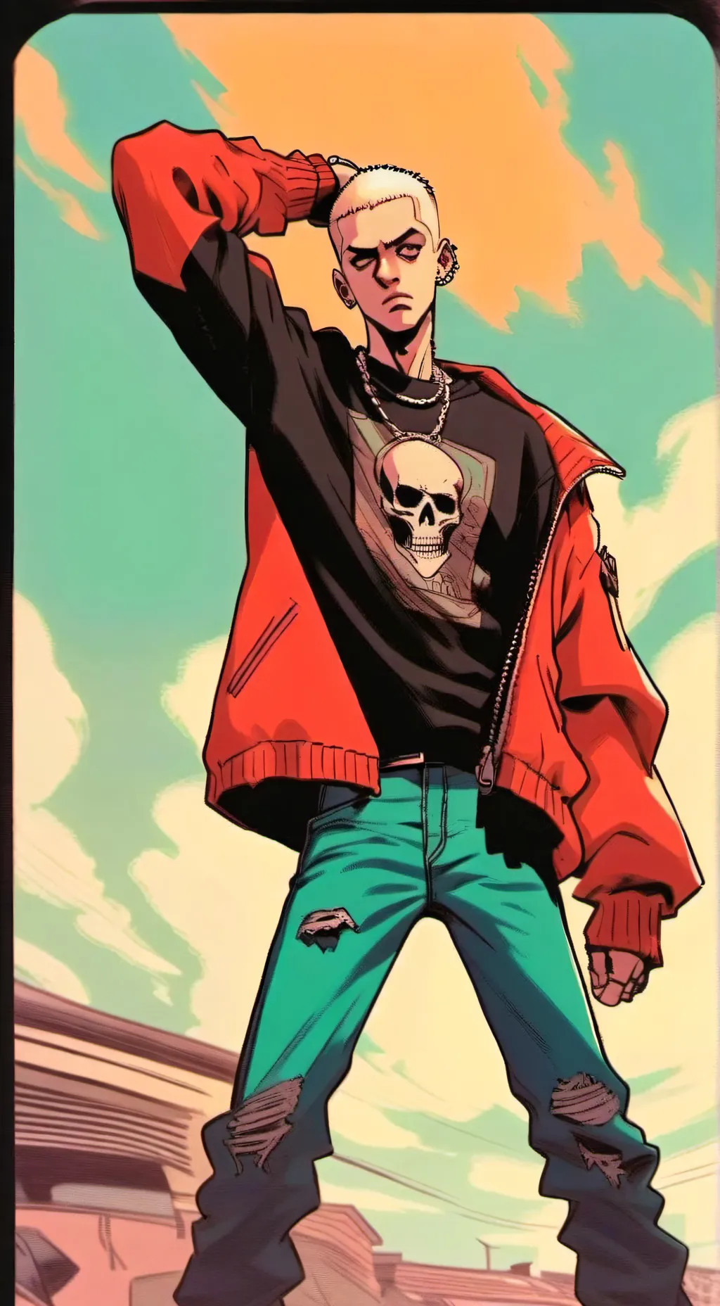 ai character: Young Slim Shady  background