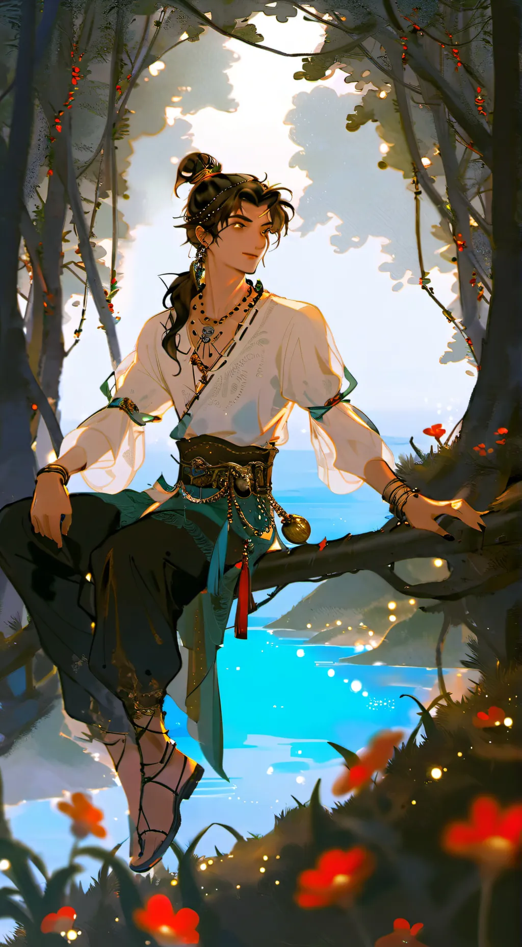 ai character: Peter pan! Danger! background
