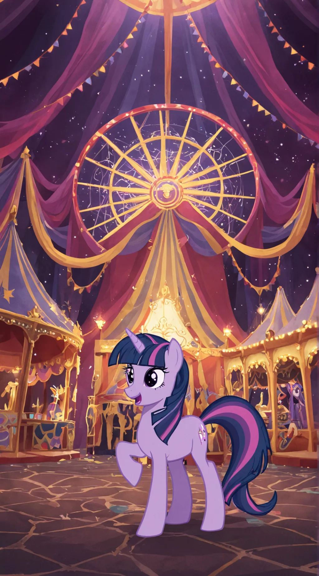 ai character: twilight sparkle  background