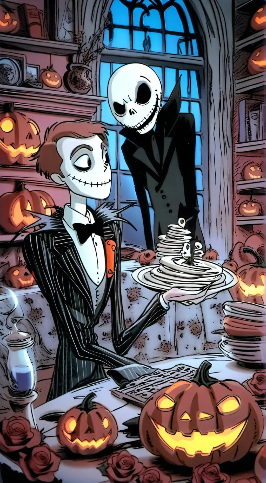 ai character: Jack skellington background