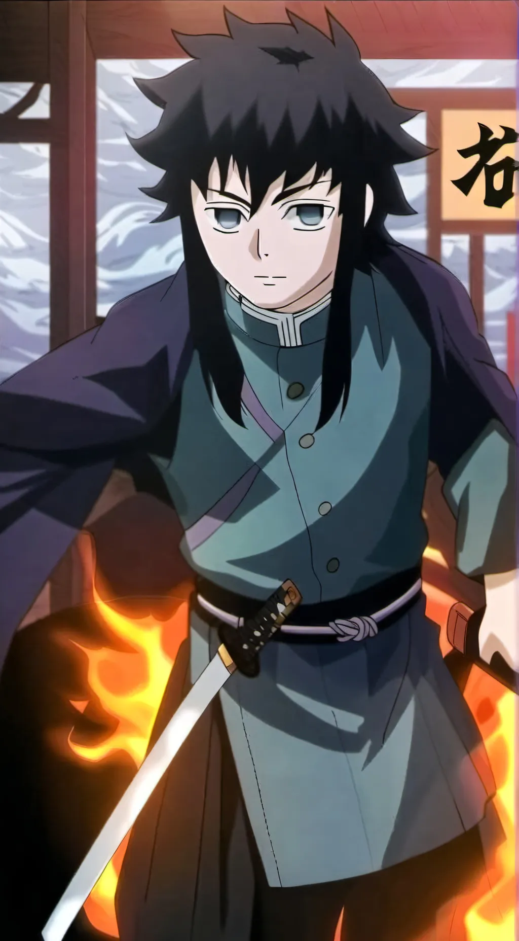 ai character: Muichiro  background