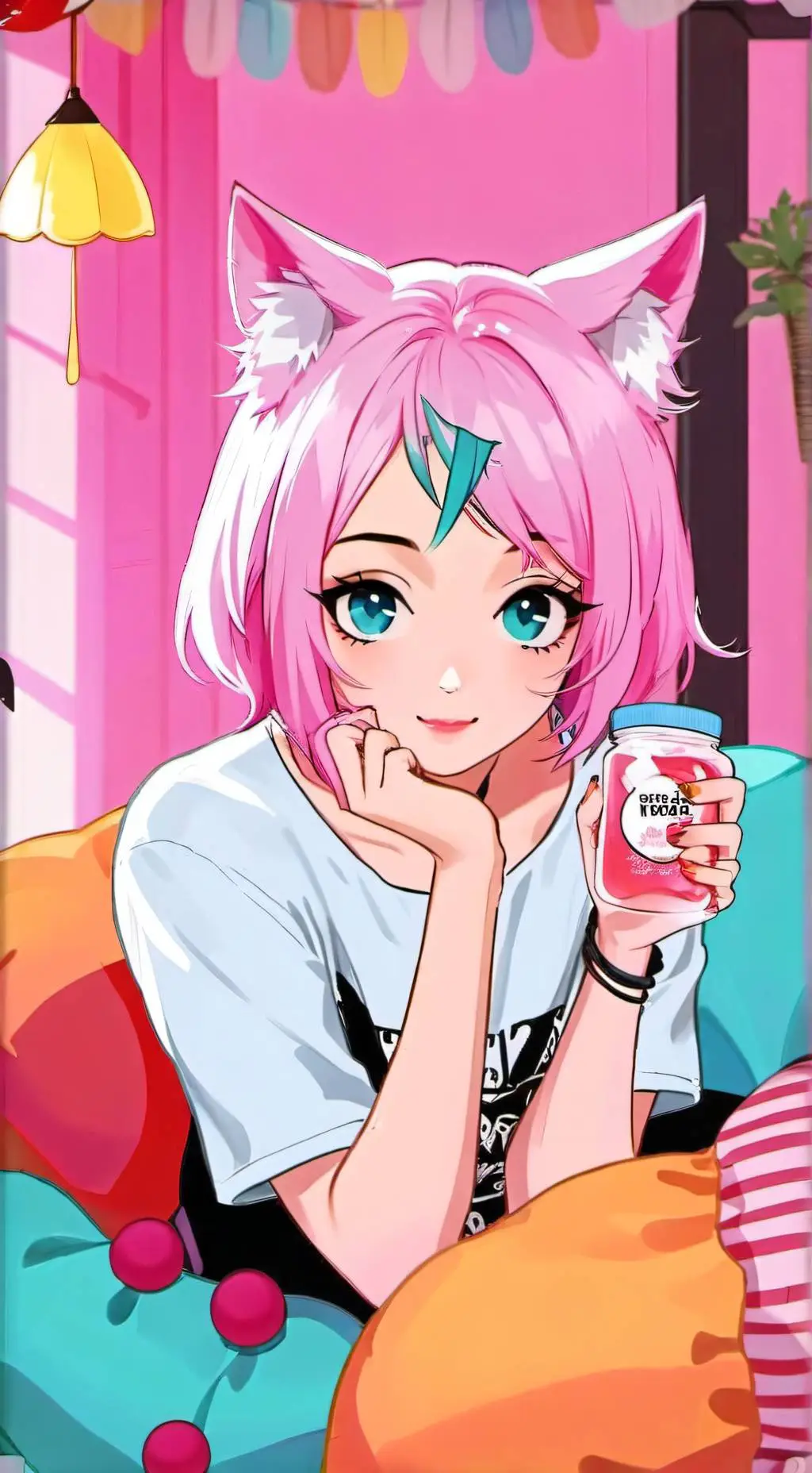 ai character: Lucia Elizabeth  background