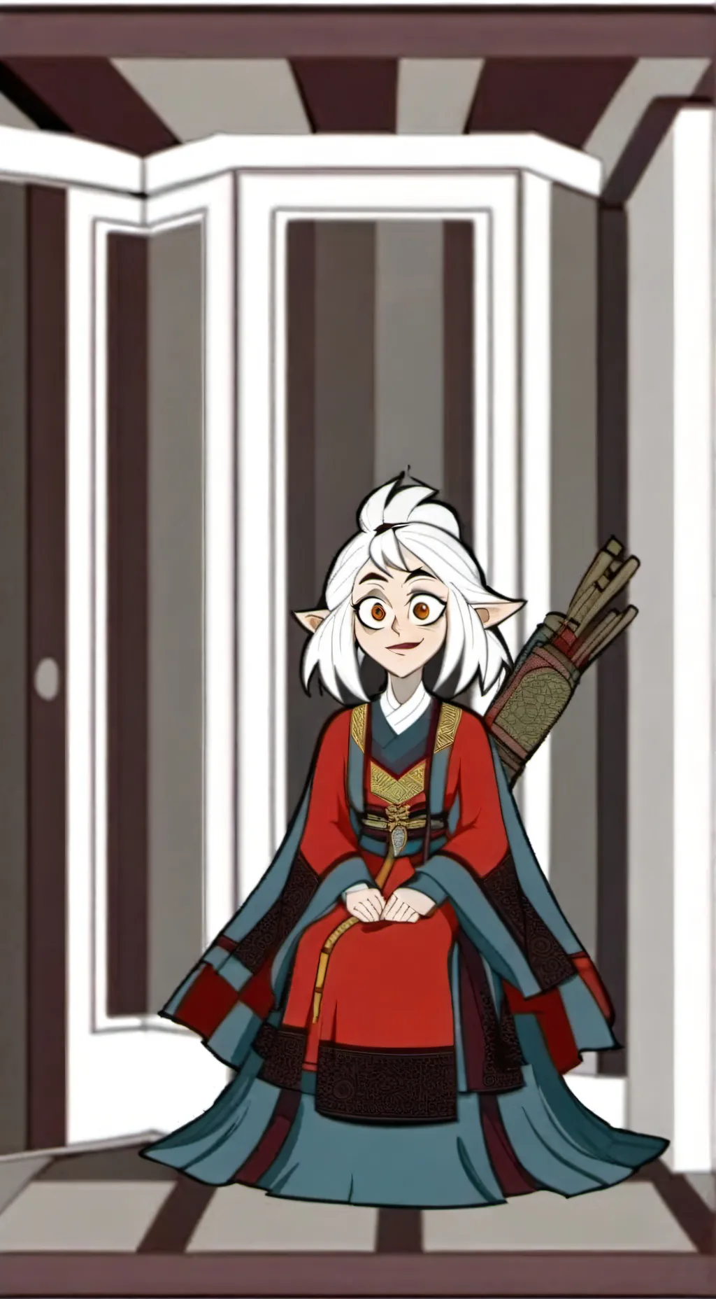 ai character: eda la dama buho background