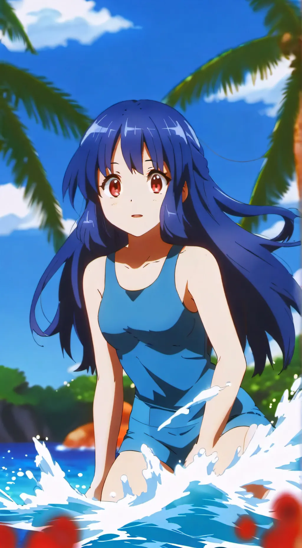 ai character: Violet Waterflower background