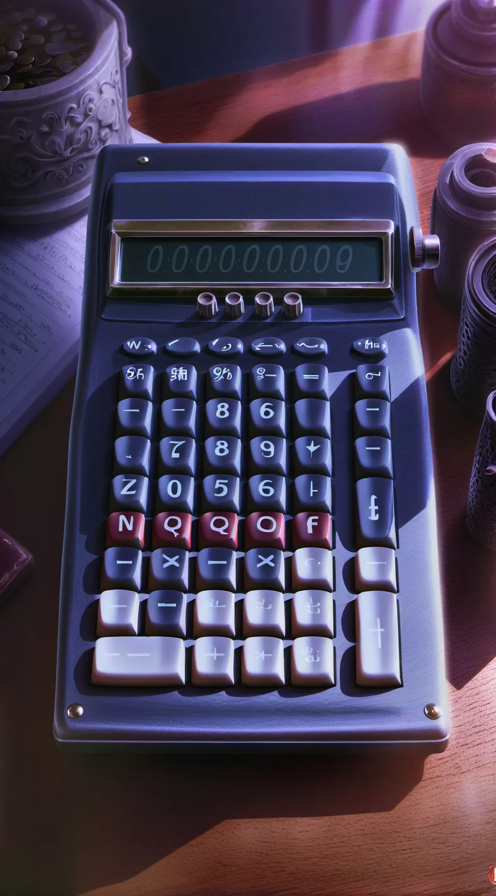 ai character: Calculator background