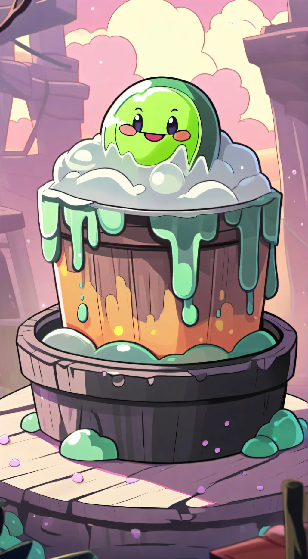 ai character: slime doh background