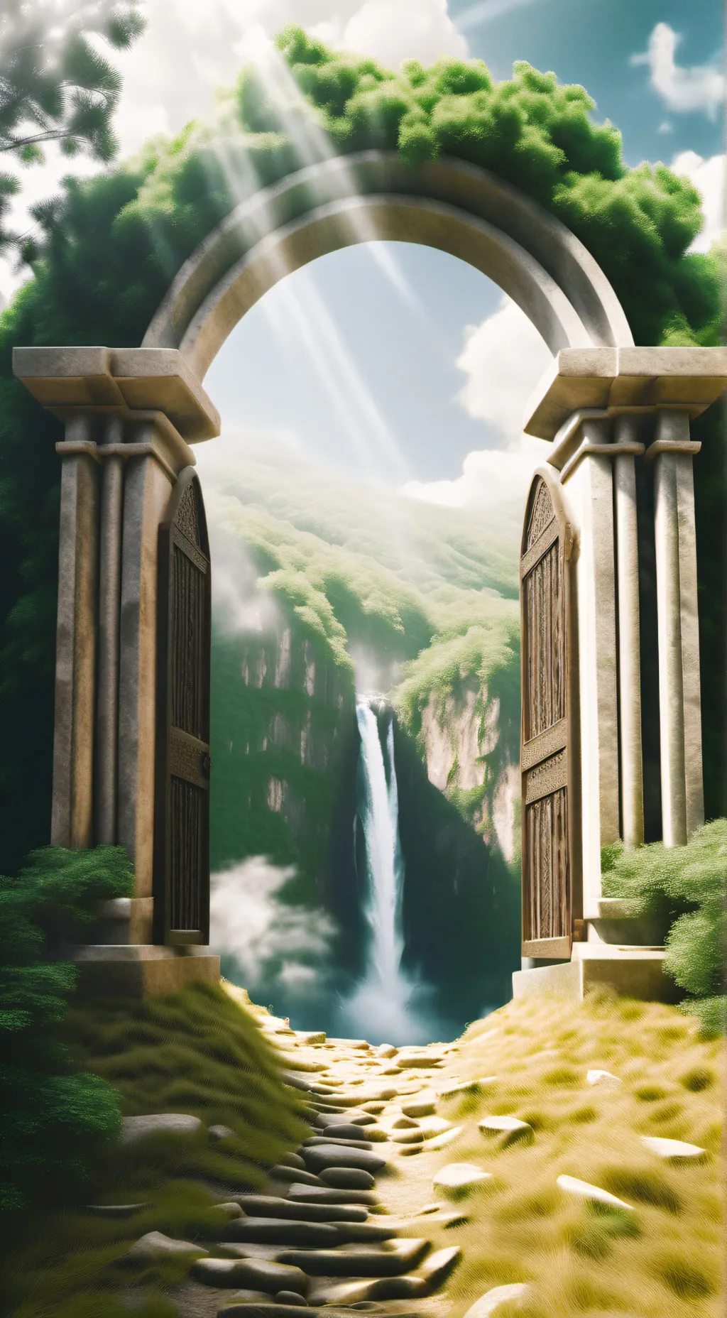 ai character: Gate of Heaven. background