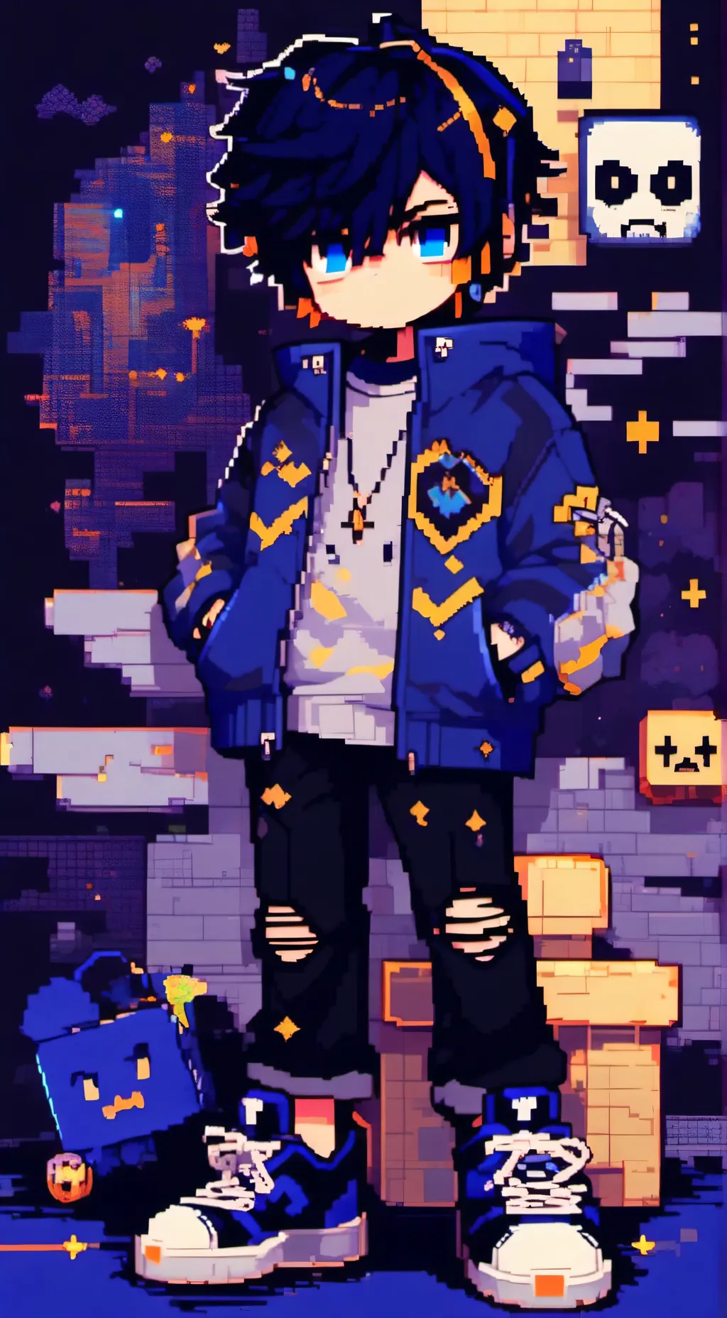 ai character: 🌀-EIN-🌀 background