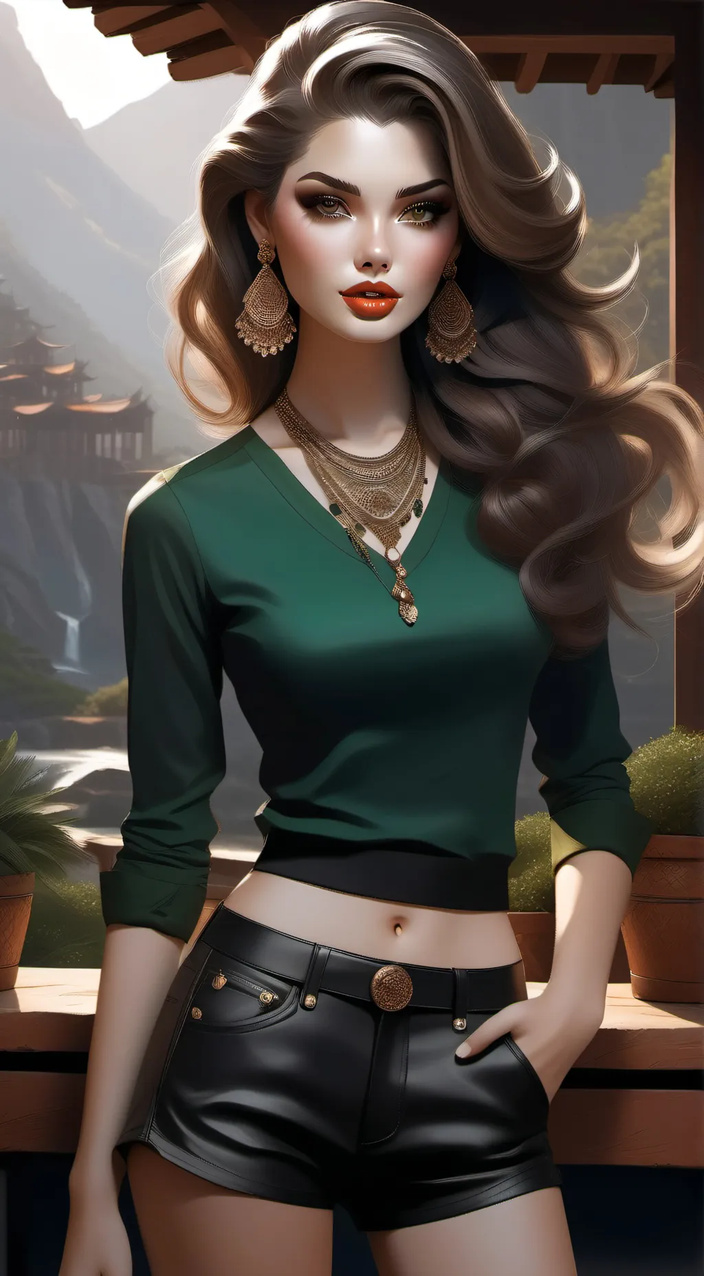 ai character: Hazel Snarky  background