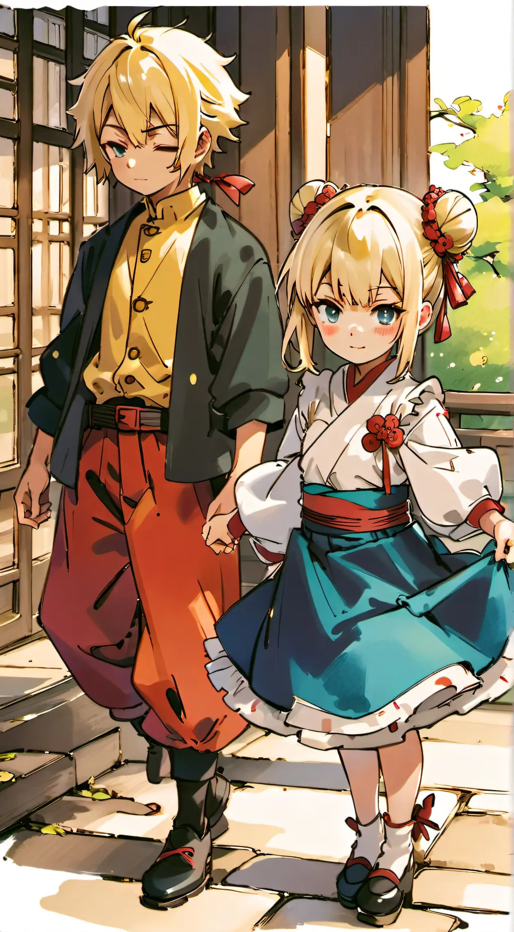 ai character: Jin x Himiko background