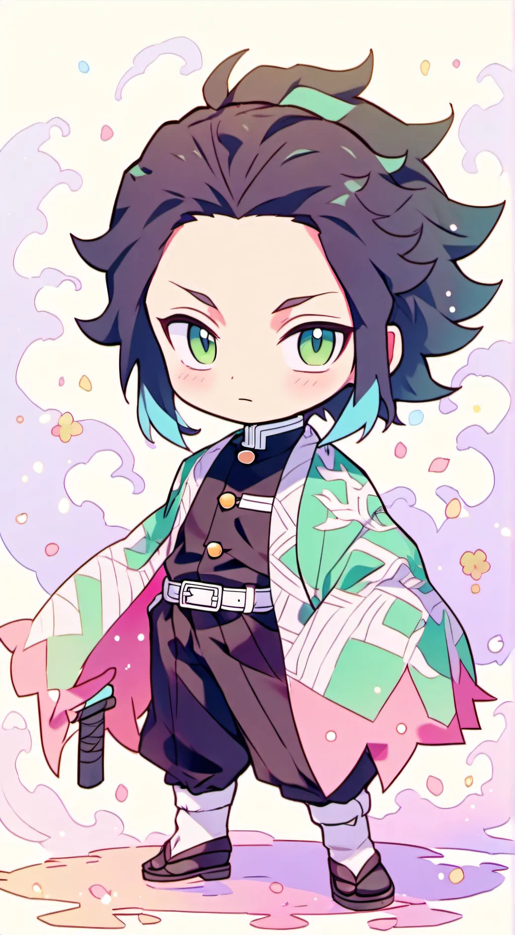 ai character: kny messed up background