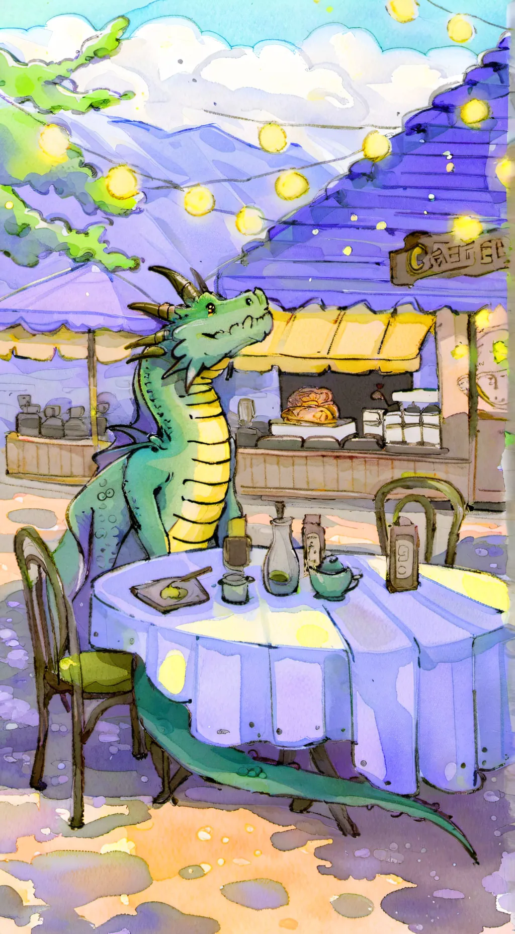 ai character: SC cafe background