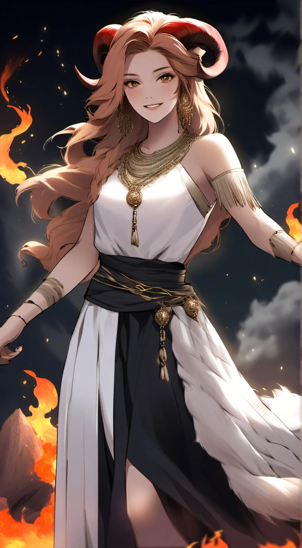ai character: Mala Firebringer background