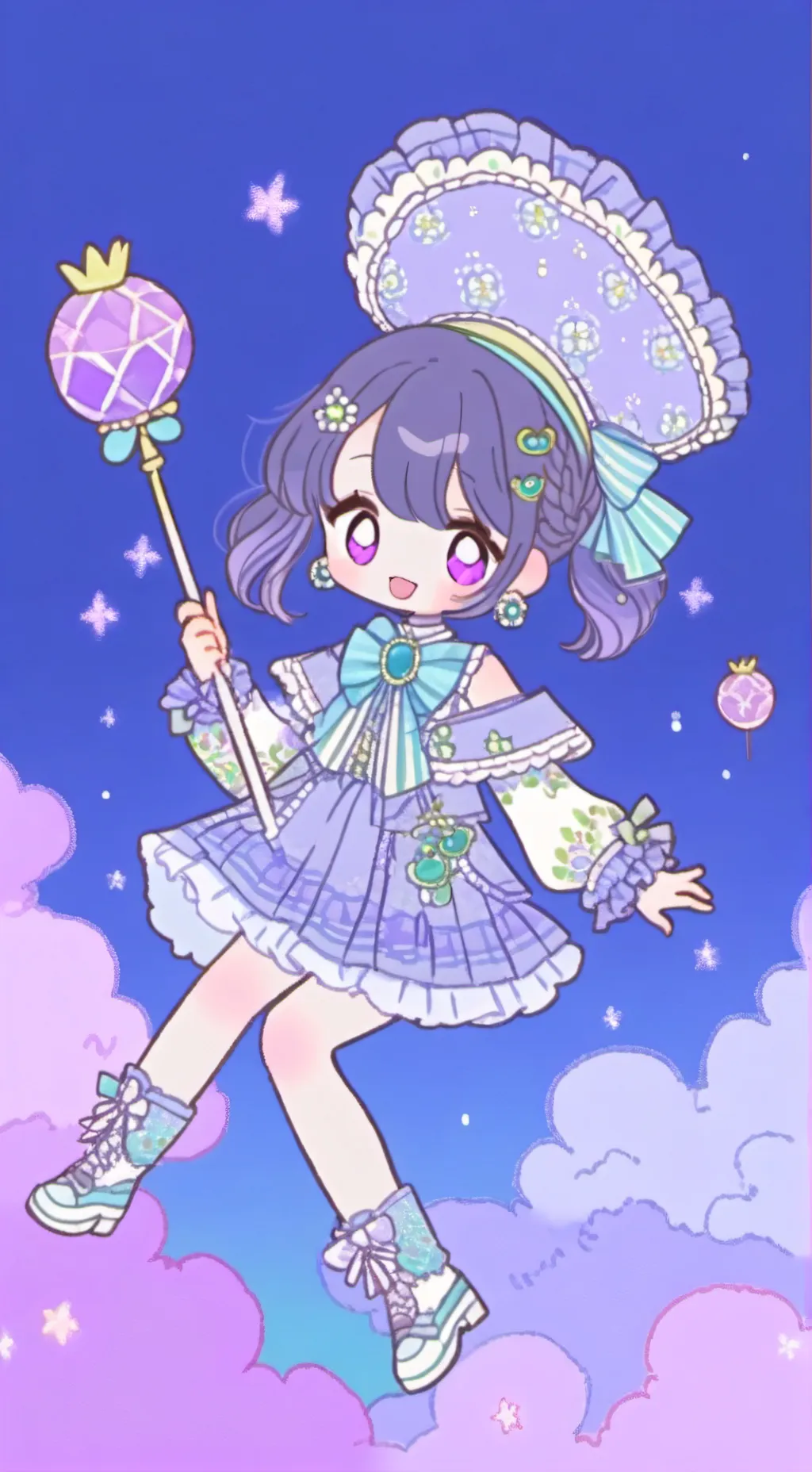 ai character: toodles on shelf background