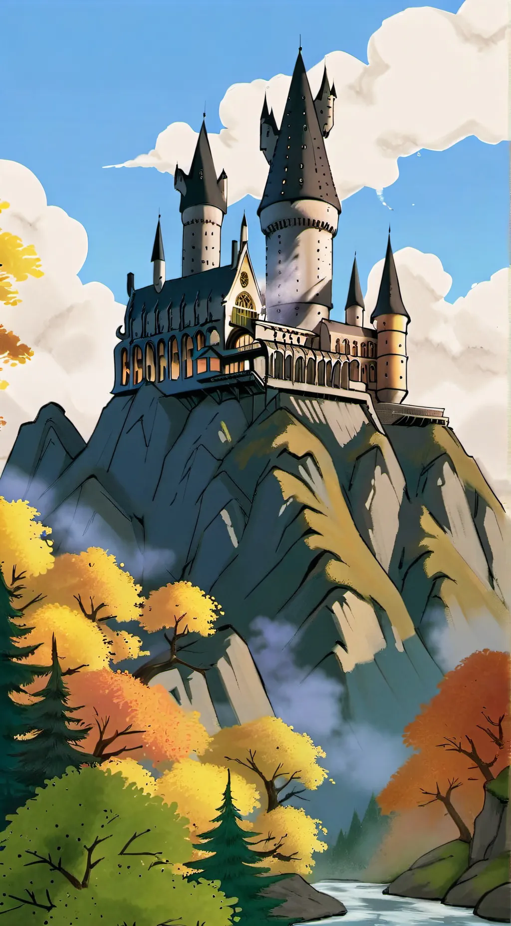 ai character: Hogwarts  background