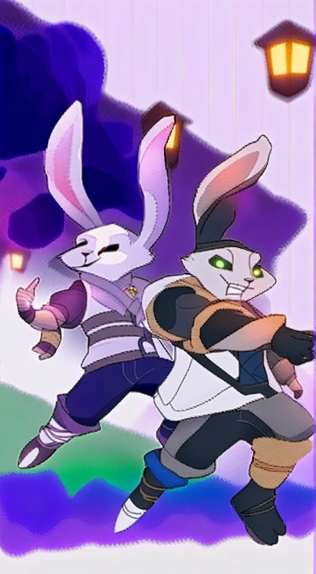 ai character: 🐇🐇JAX🐇🐇 background