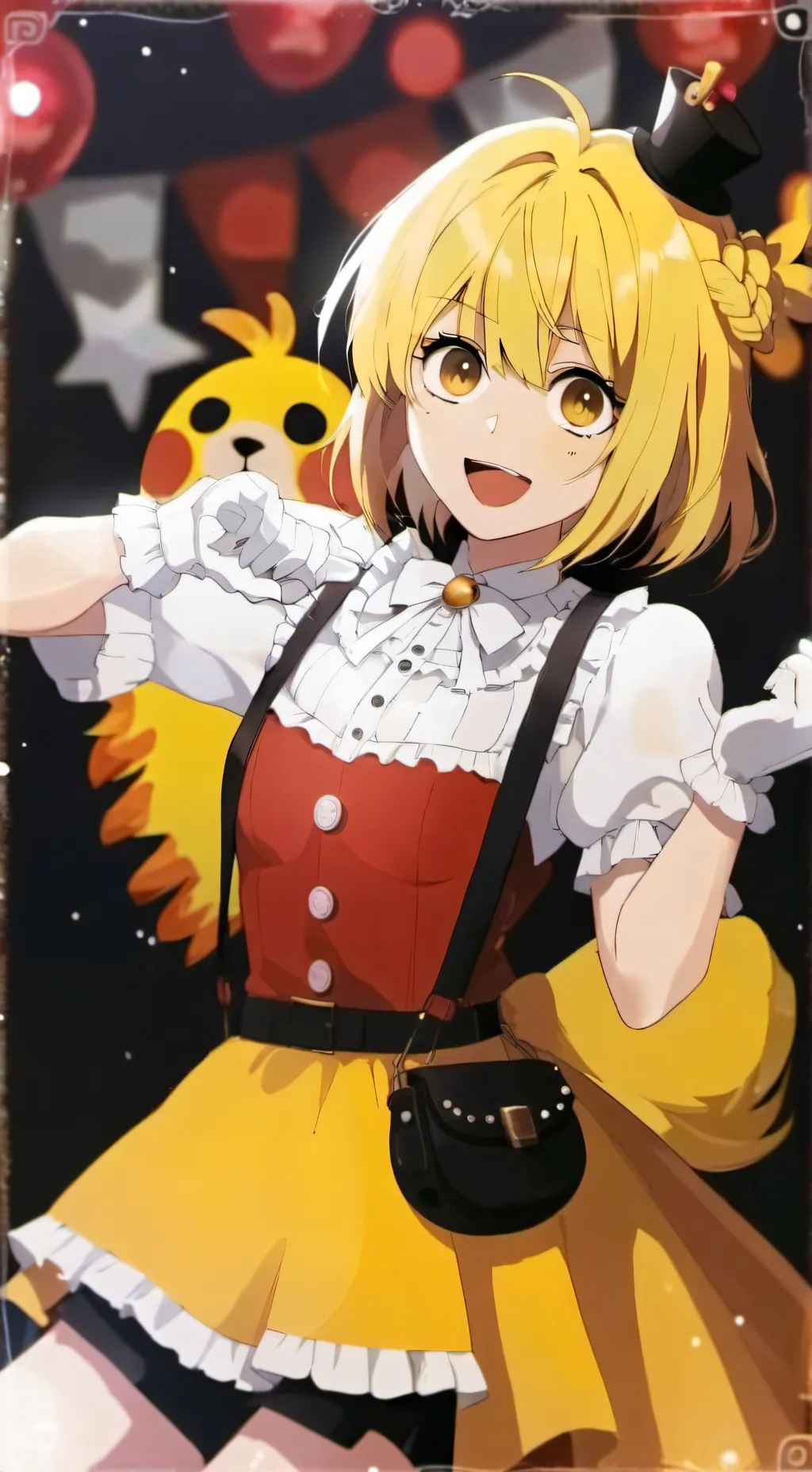 ai character: fnaf×human×mha background
