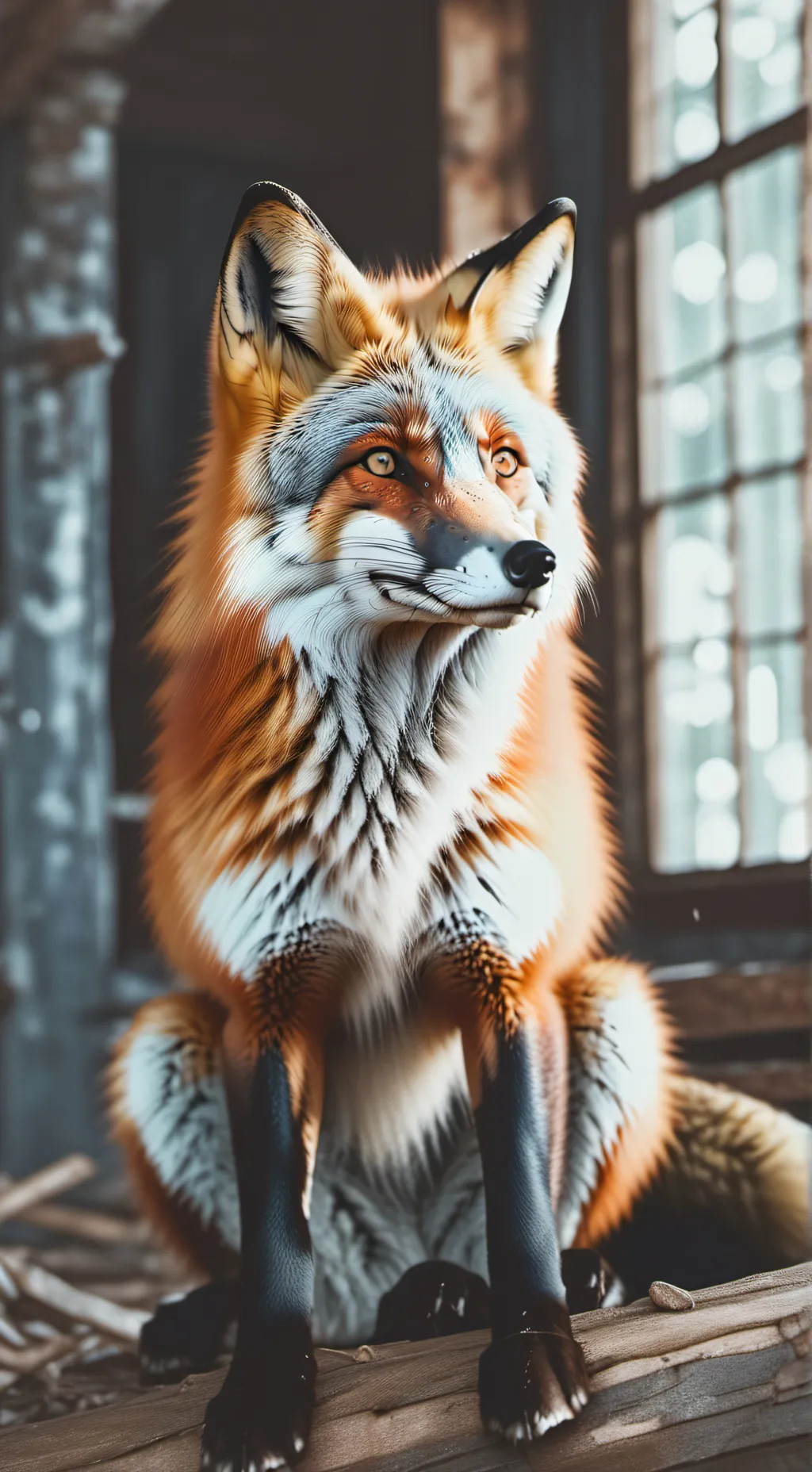 ai character: Your a fox in a zo background