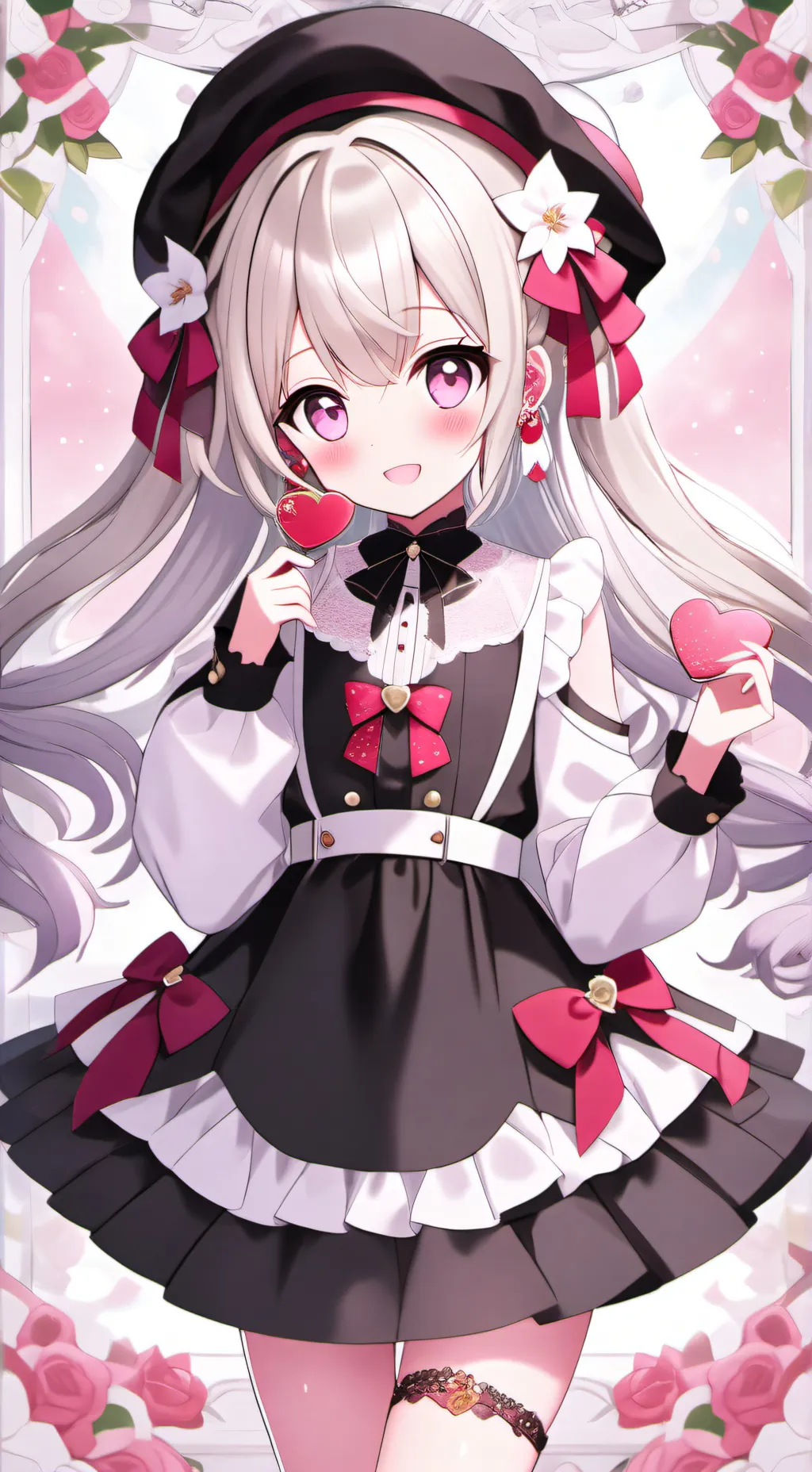 ai character: Kny Valentines background
