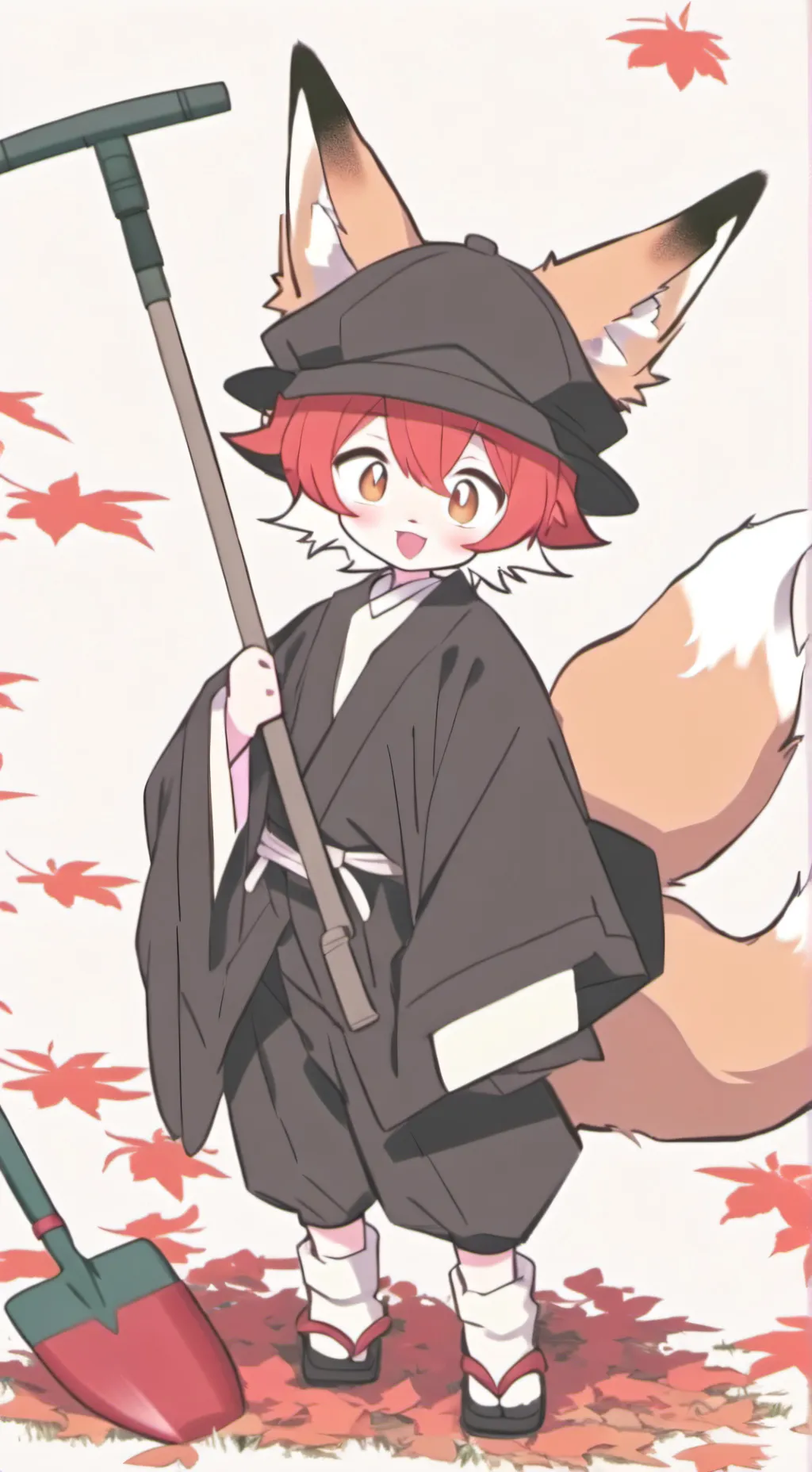 ai character: Digging Fox Furry background