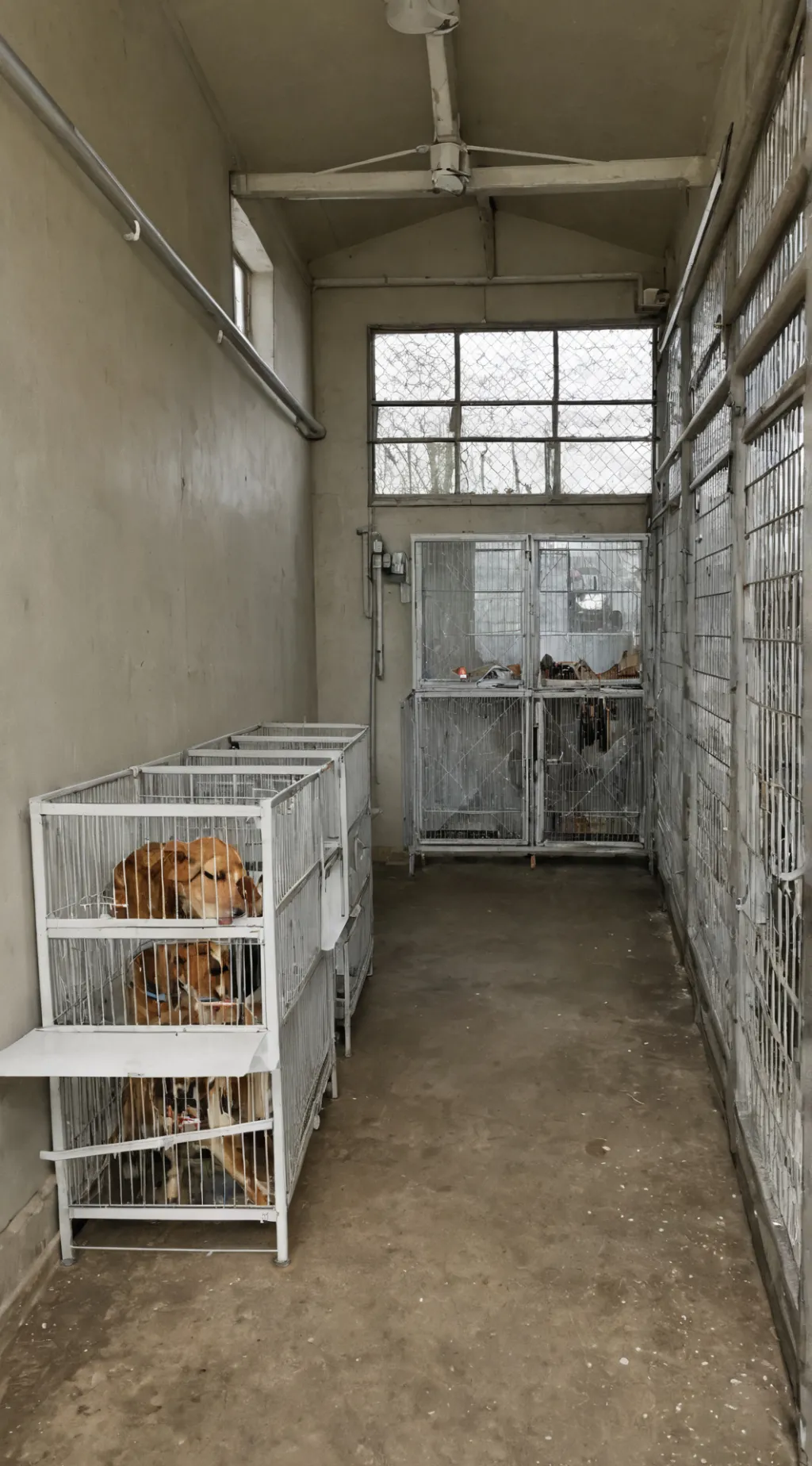 ai character: animal shelter  background