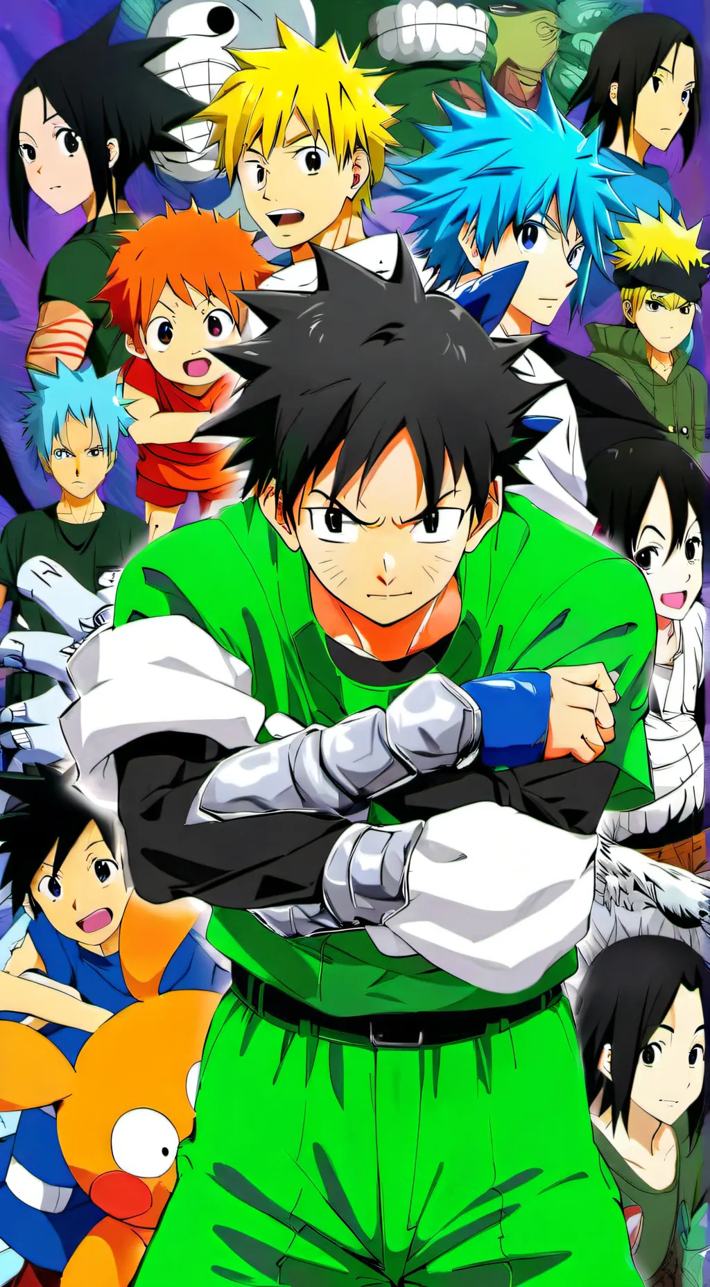 ai character: anime squid game  background