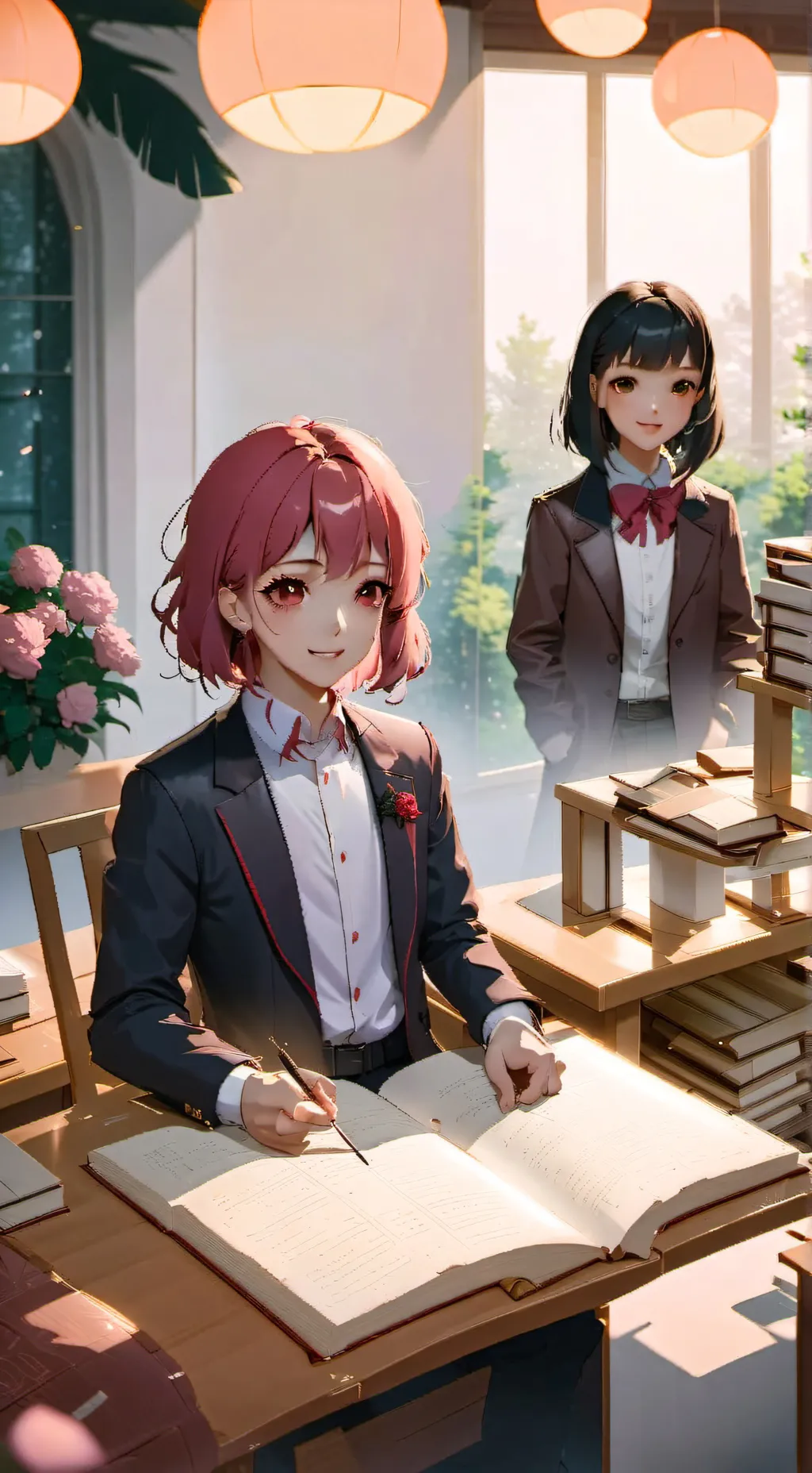 ai character: DDLC x HP background
