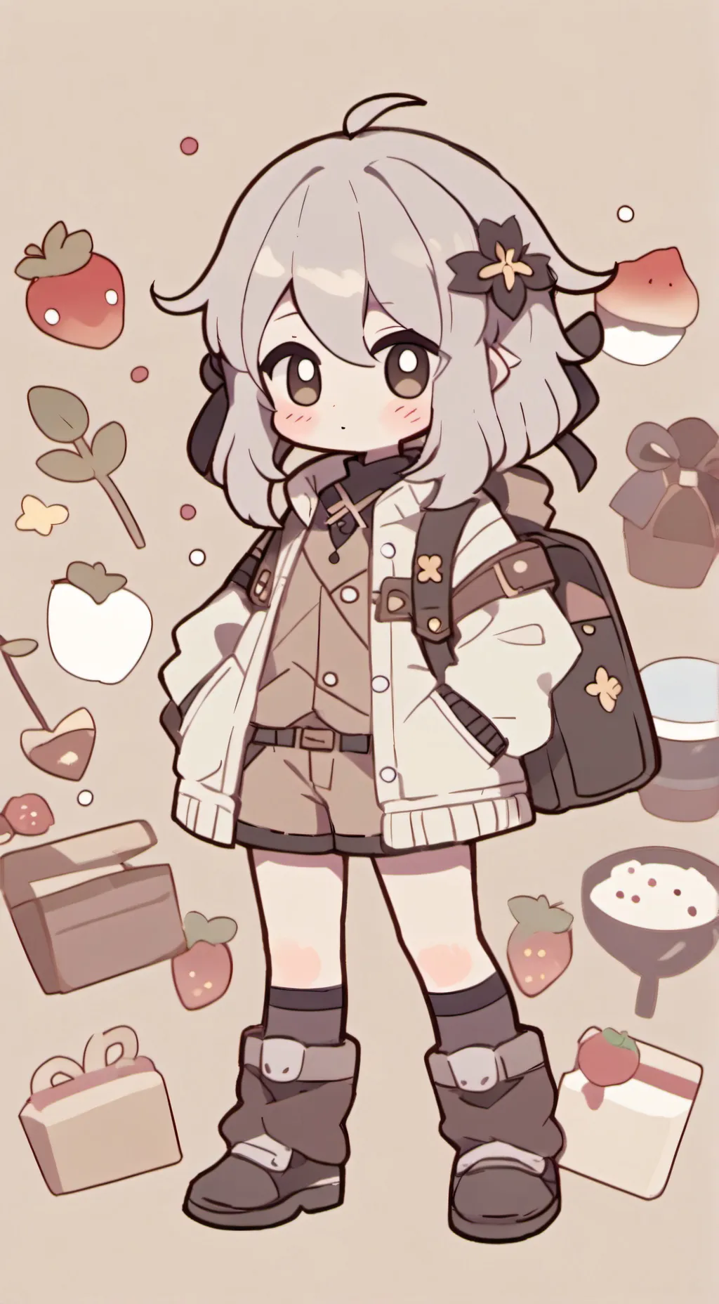 ai character: care town background