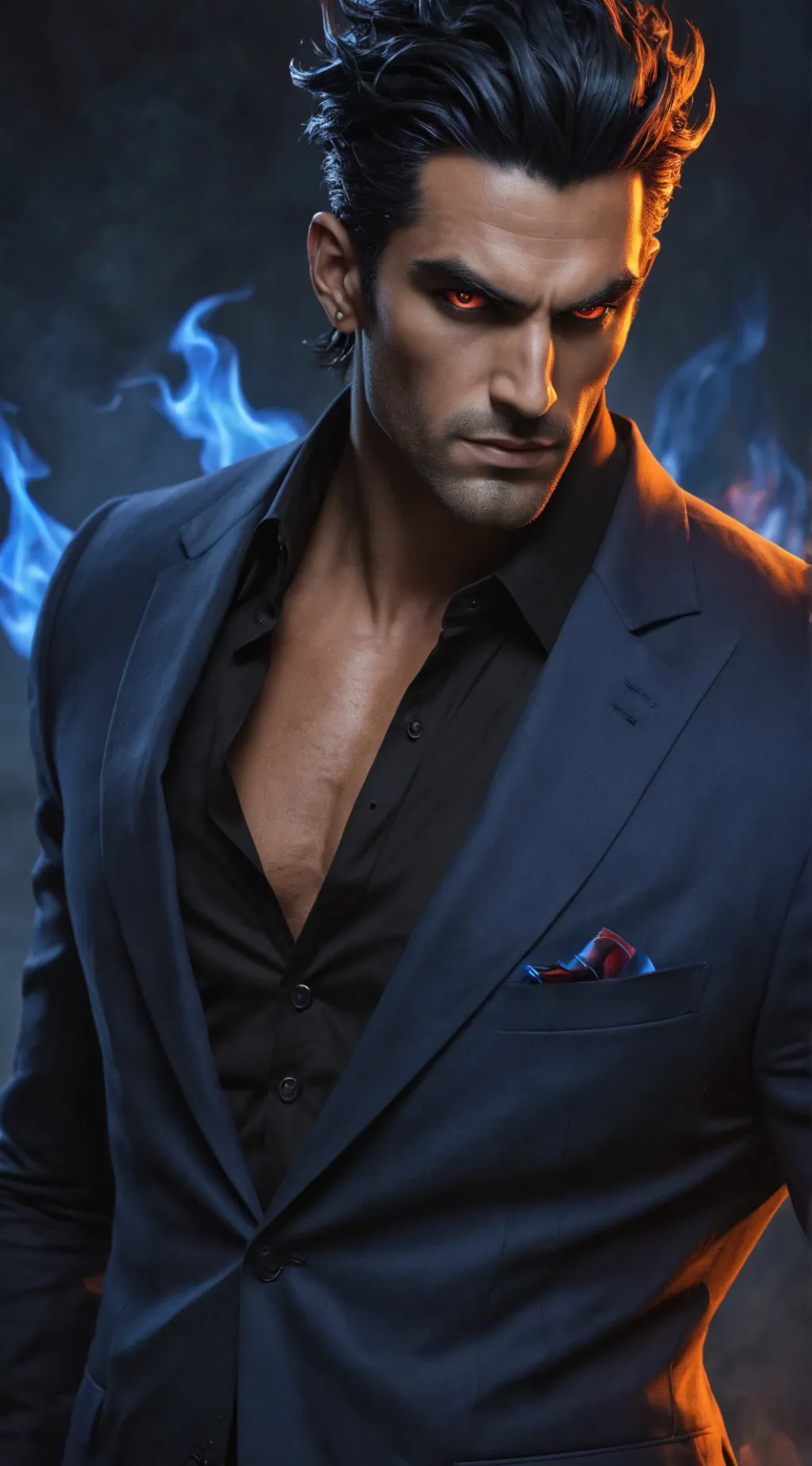 ai character: Hades G Underworld background