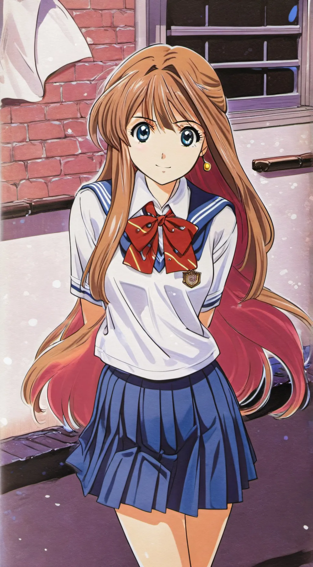 ai character: Auska but nice background