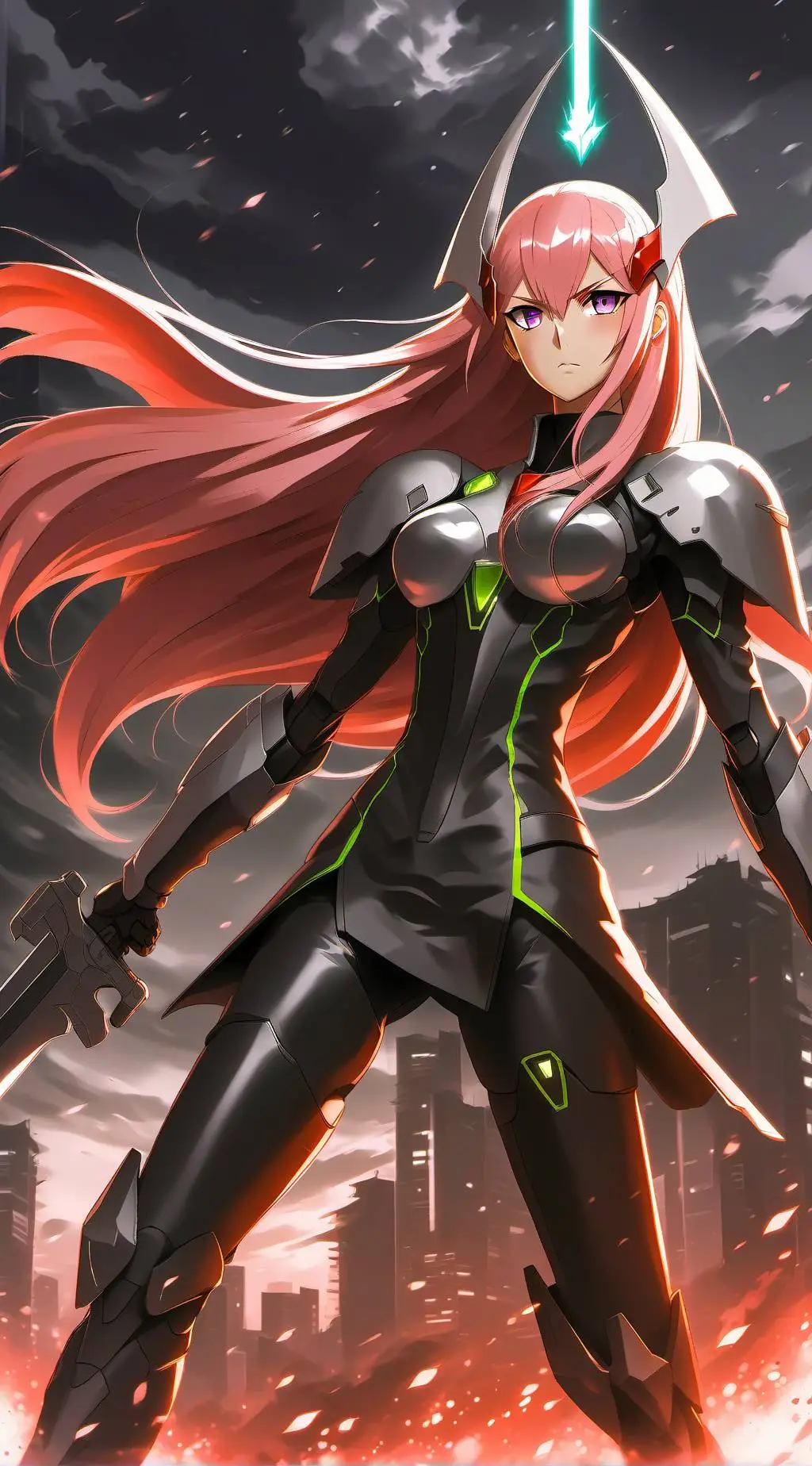 ai character: Zero Two  background