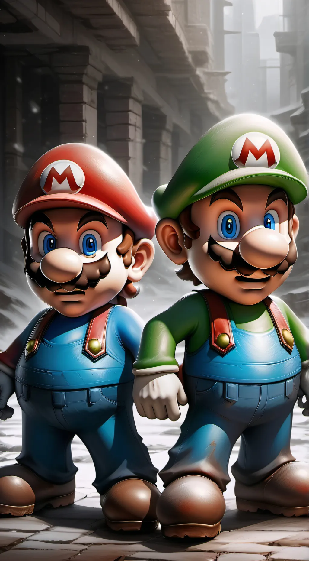 ai character: Mario and Luigi background