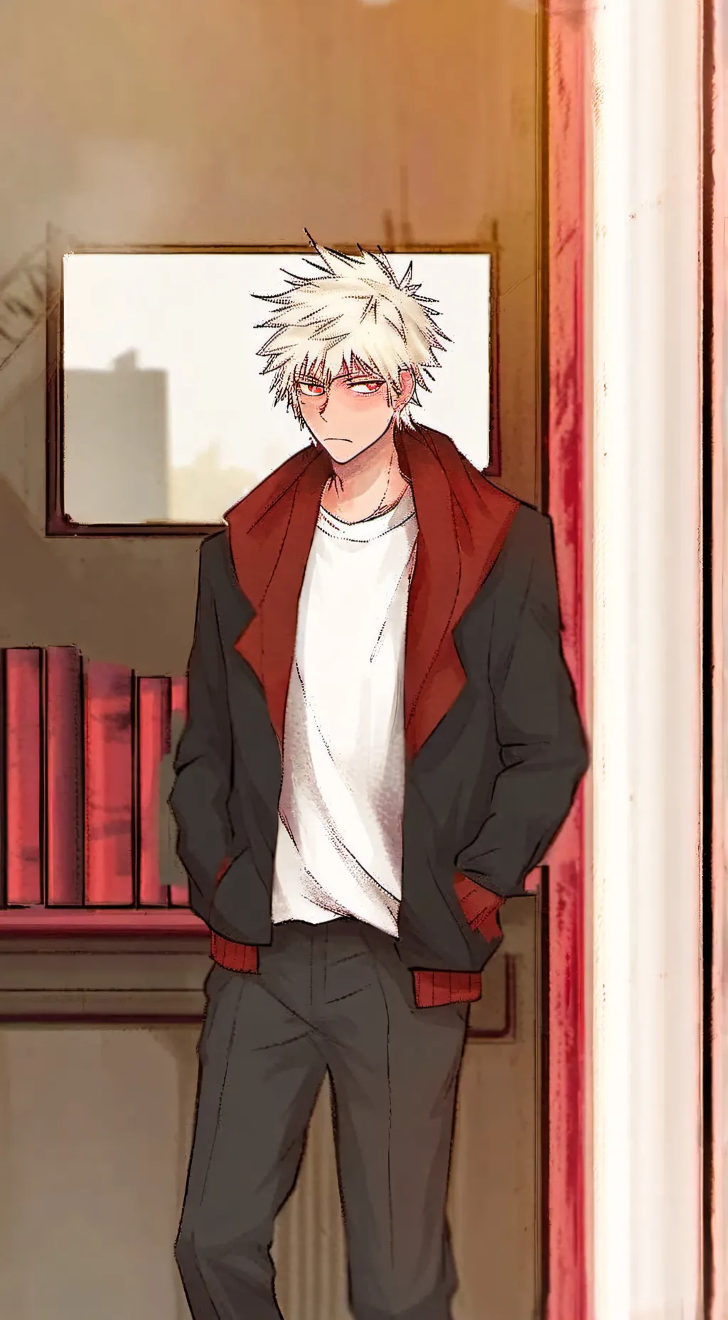 ai character: Bakugo Katsuki background