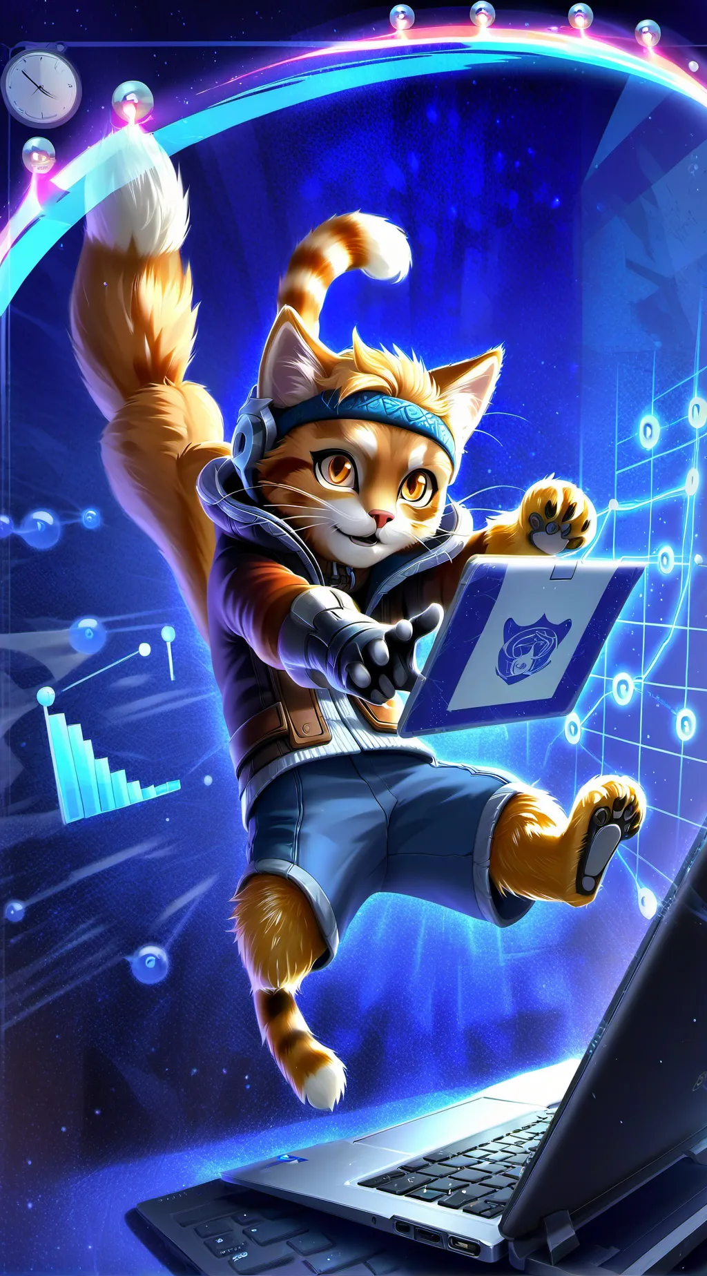 ai character: Flame background